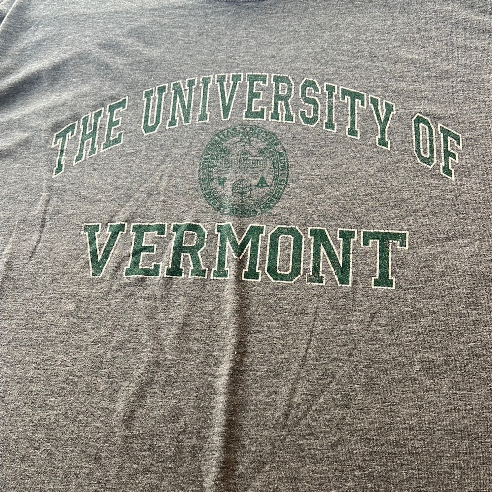 University of Vermont Gray Long Sleeve Tee Size XL EUC Collegiate Y2K Casual - Picture 3 of 5